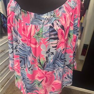 Lilly Pulitzer Pink and Blue Patterned Top